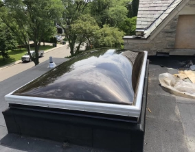 Bronze Acrylic Dome skylight with frost free frame