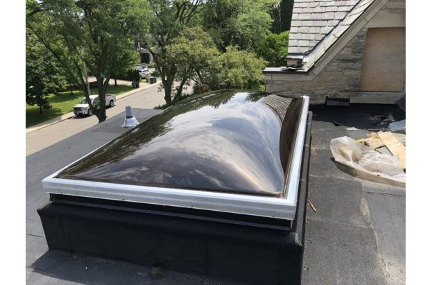 Bronze Acrylic Dome skylight with frost free frame