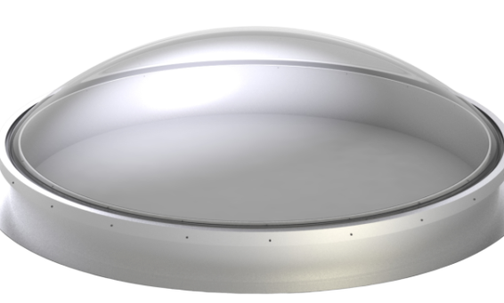 Circular Dome Skylight with Aluminum Curb