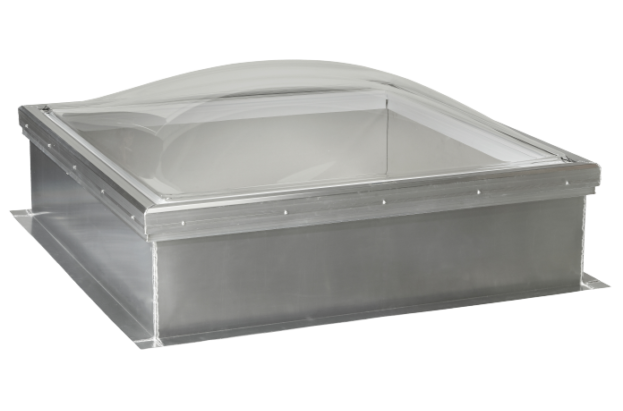 Aluminum Curb with Frost Free Skylight with Clear Acrylic Domes