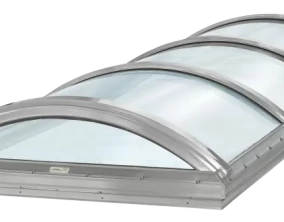 Continuous Barrel Vault Skylight with Clear Acrylic Domes