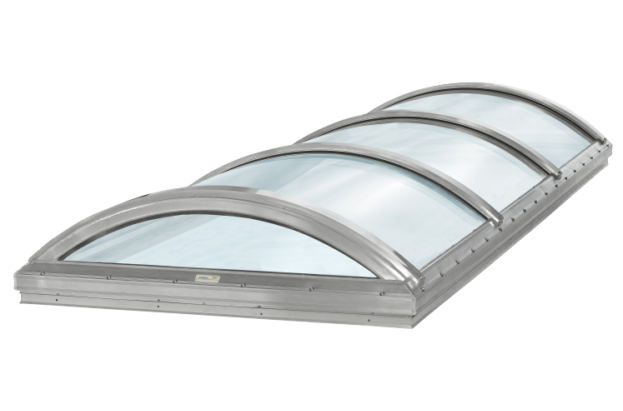 Continuous Barrel Vault Skylight with Clear Acrylic Domes