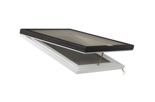Operable Venting Glass Skylight on a PVC Curb Frame