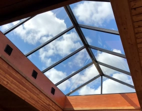Pyramid Continuous Architectural Structural Glass Skylight with Gable End