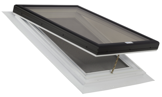 Operable Glass Venting Skylight with PVC Self Flashing Flange
