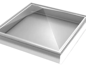 Thermoformed Acrylic Pyramid Skylight on Aluminum Curbs