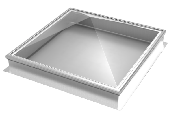 Thermoformed Acrylic Pyramid Skylight on Aluminum Curbs