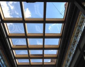 Interior View of Clear Acrylic Butted Domes