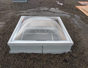 Acrylic Dome Skylight on Ballast Roof System