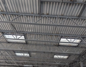 Interior View of Commercial Acrylic Dome Skylights With Aluminum Curbs