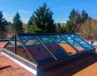 Pyramid Continuous Architectural Structural Glass Flat Roof Skylight with Gable End